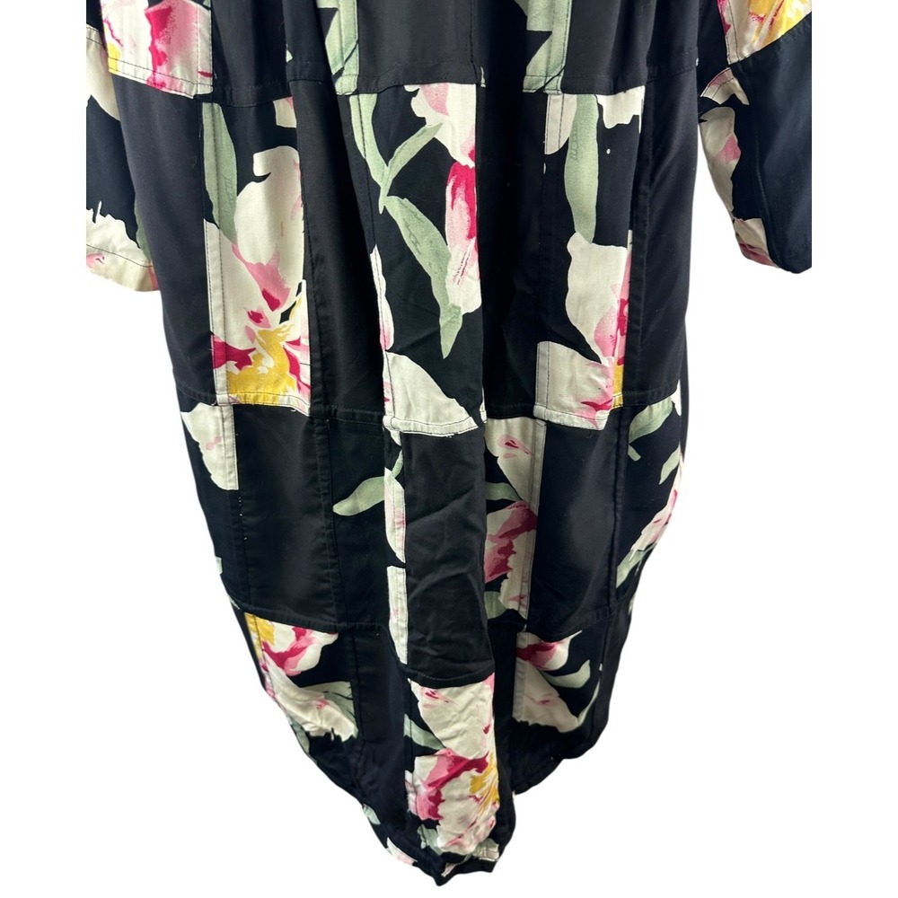 Vtg 90s We Be Bop Floral Tunic Patchwork Colorful Art to Wear Retro Plus Size 1X - Picture 6 of 13